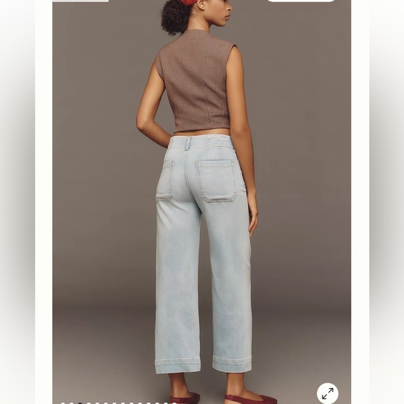 The Colette Crop High-Rise Wide-Leg Jeans by Maeve - Picture 10 of 13
